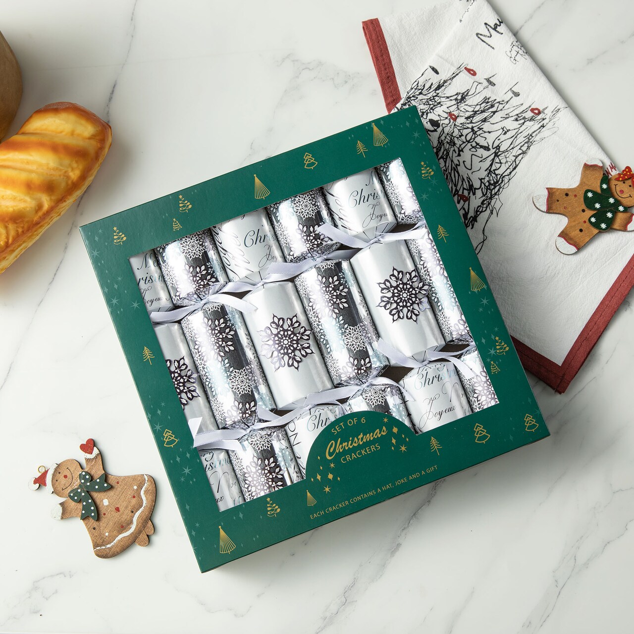 6PK 2''D X 12.00''H Christmas Party Cracker with Gift Contents